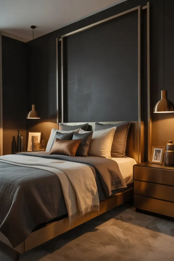 Bronze and Charcoal Contrast for Depth