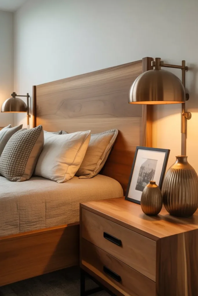 Bronze and Wood Combination for Warmth