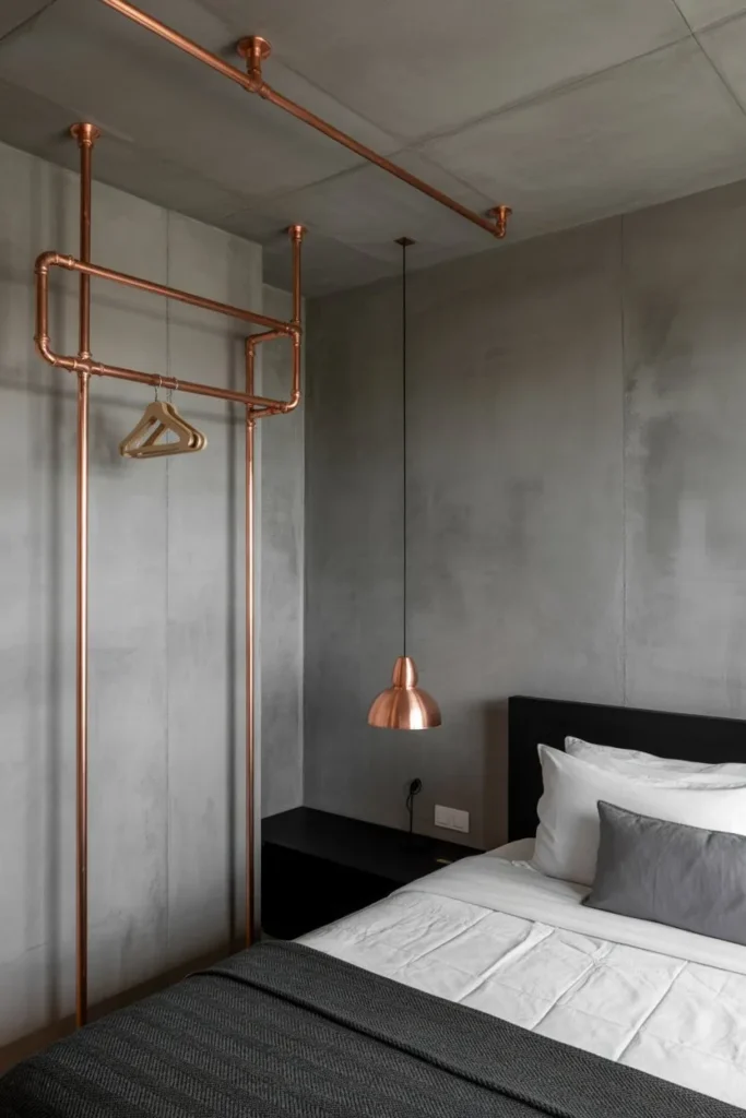 Brutalist Concrete and Copper Den