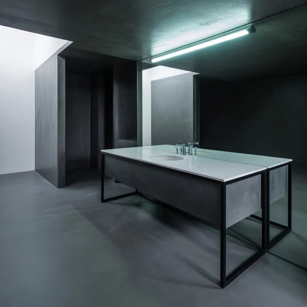 Brutalist Concrete and White Monolith