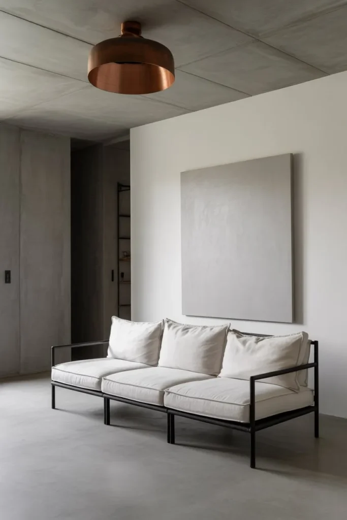 Brutalist Concrete and White Studio