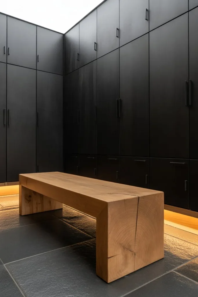 Brutalist Matte Black and Timber Studio