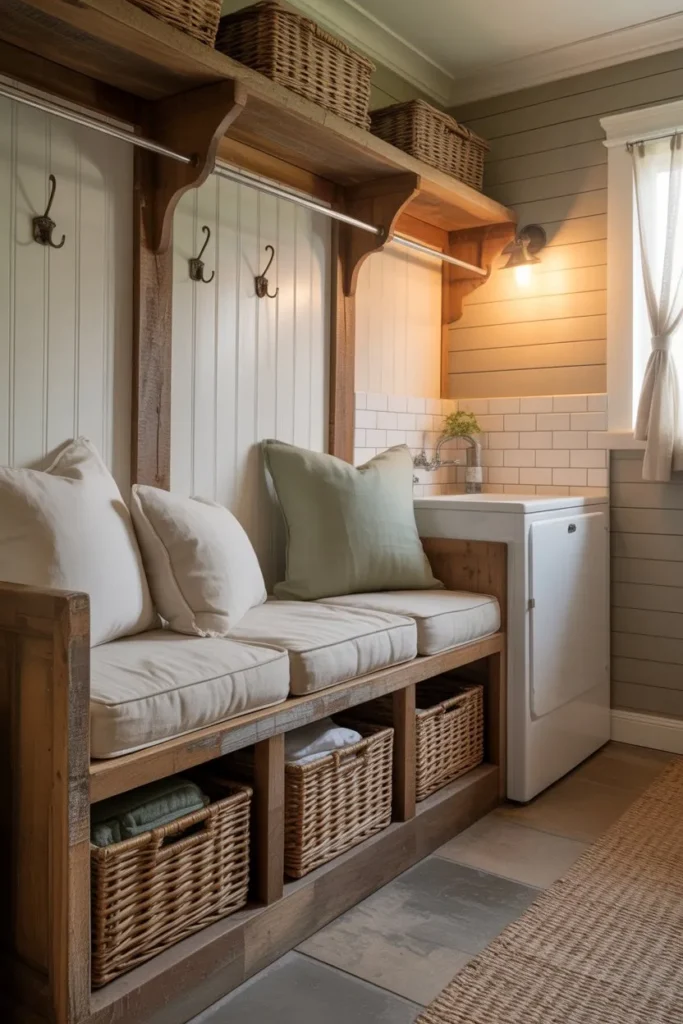 Built-In Bench with Storage for Everyday Use