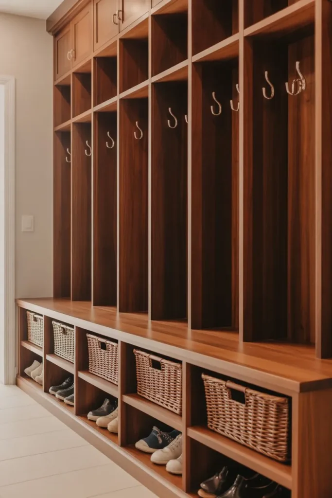 Built-In Bench with Under-Seat Storage