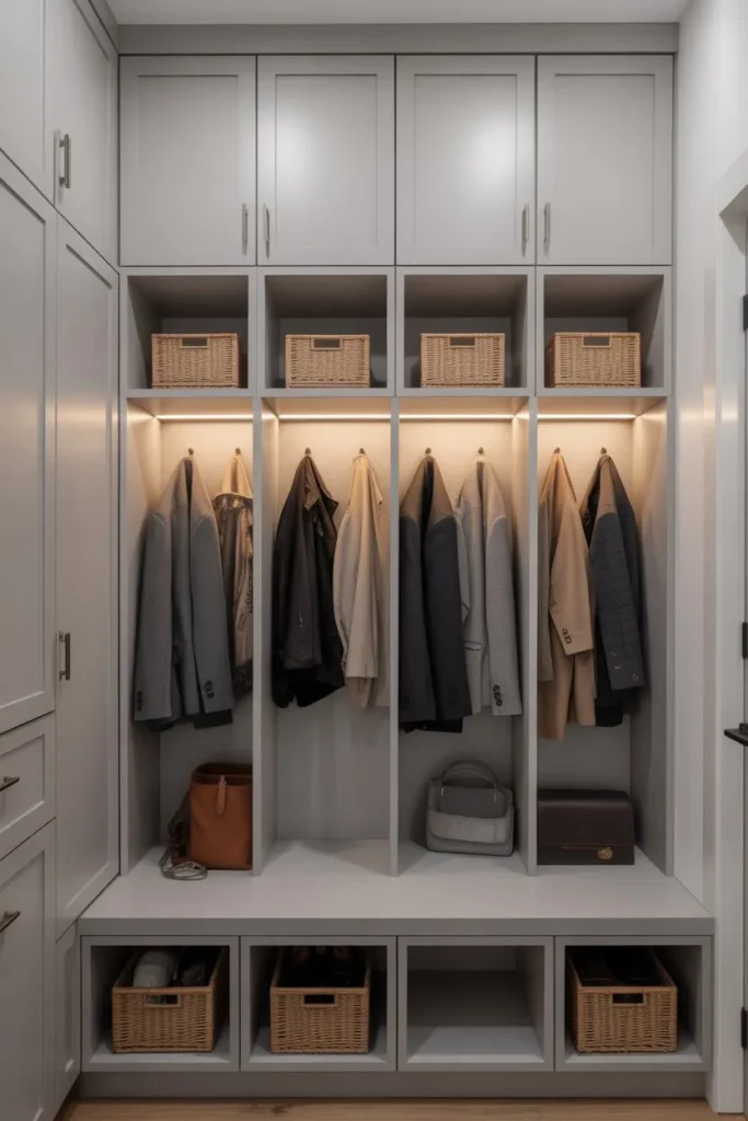 Built-In Mudroom with Compact Smart Layout
