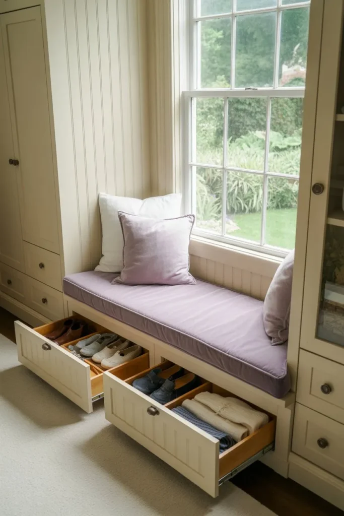 Built-in Window Seats with Drawer Storage
