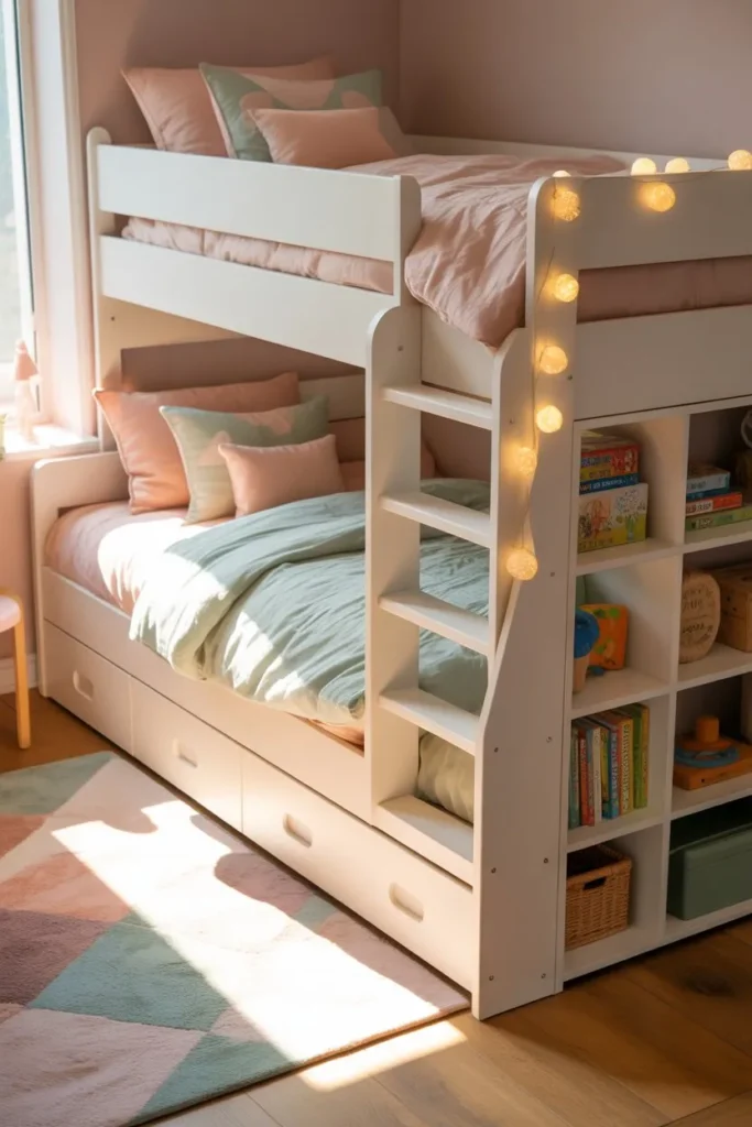Bunk Bed with Built-In Storage