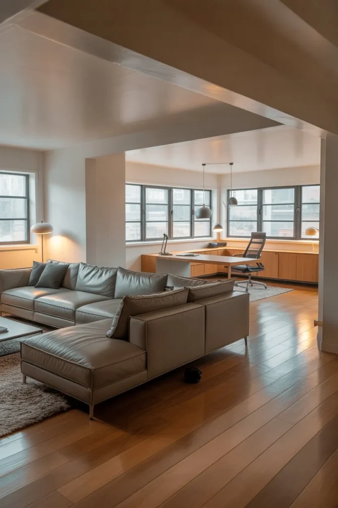 Center Couch with Multi-Zone Layout Planning