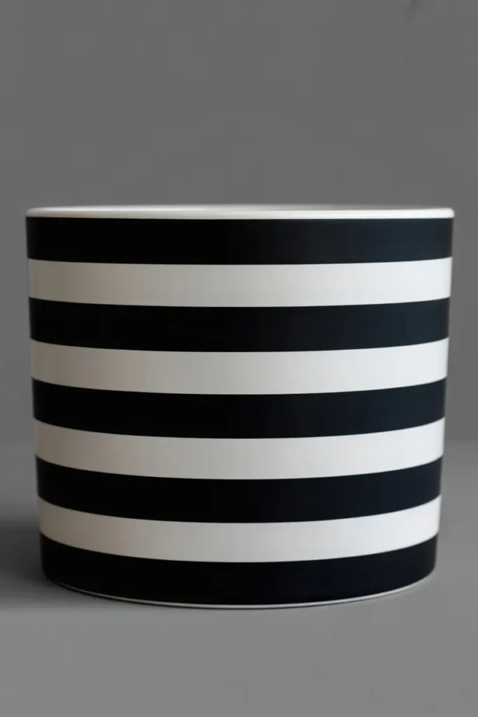 Clean Striped Modern Pot