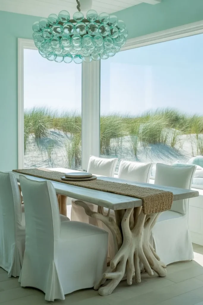 Coastal Driftwood and Seafoam Escape