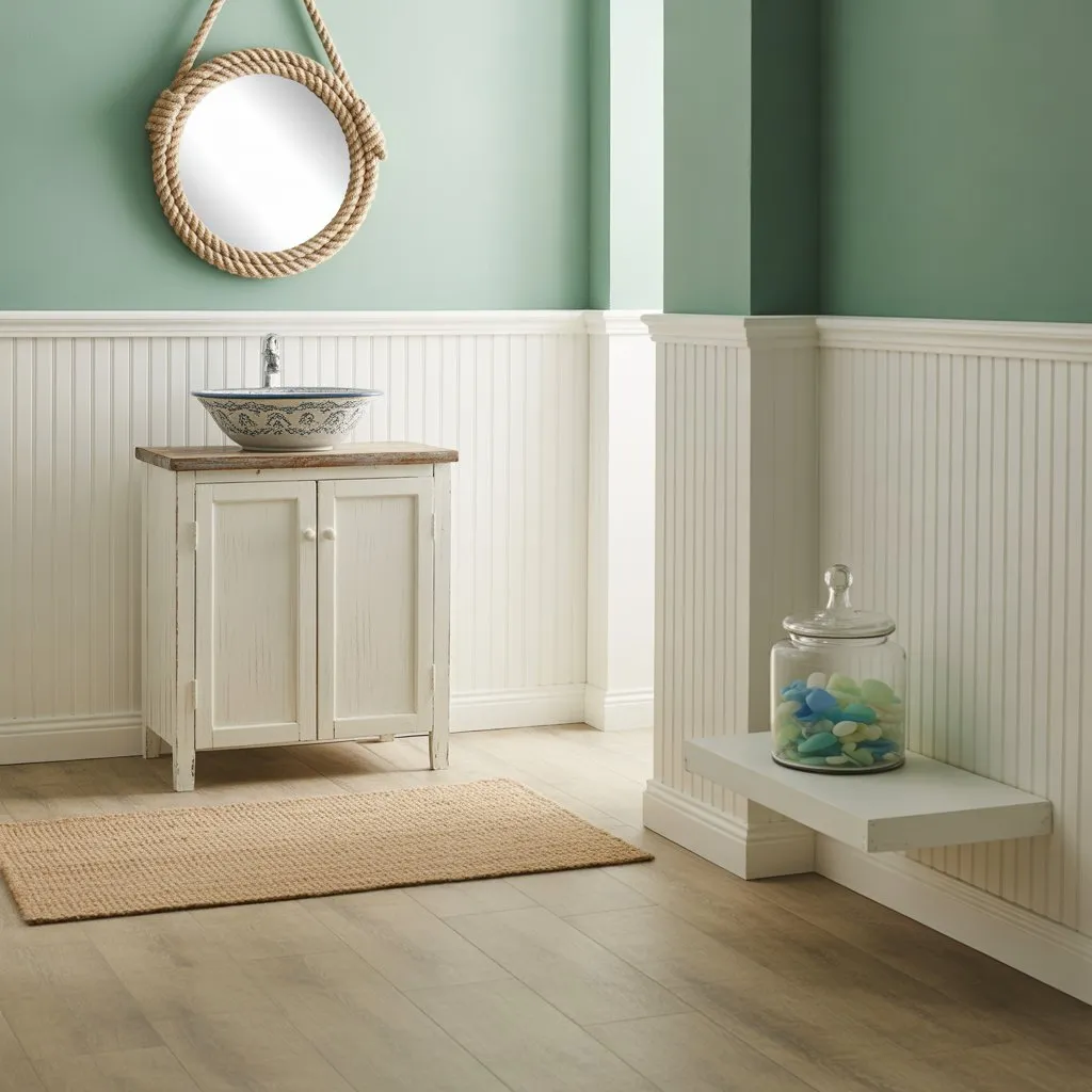 Coastal Driftwood and Seafoam Escape