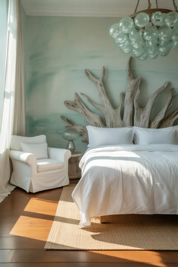 Coastal Driftwood and Seafoam Escape