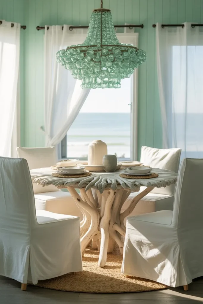 Coastal Driftwood and Seafoam Escape