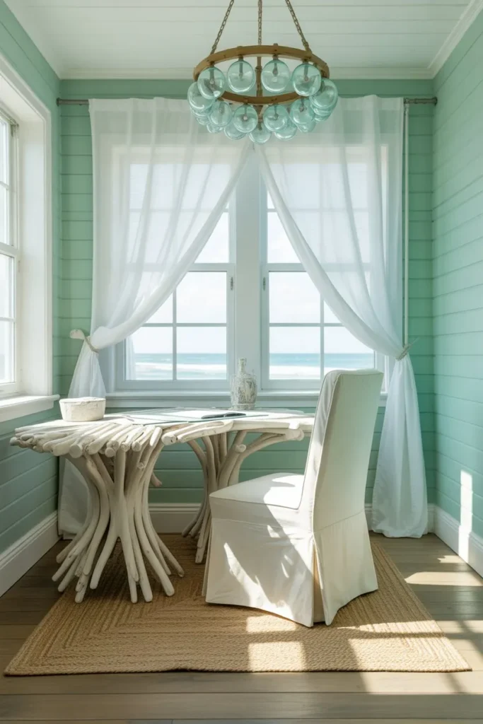 Coastal Driftwood and Seafoam Escape