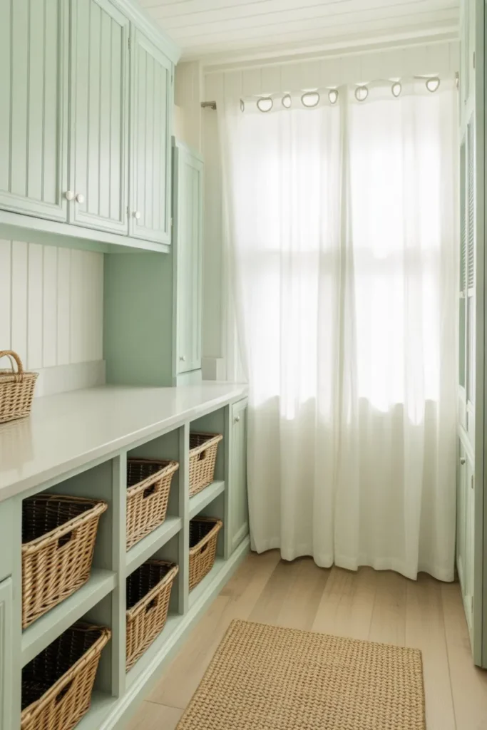 Coastal Seafoam and Wicker Hub