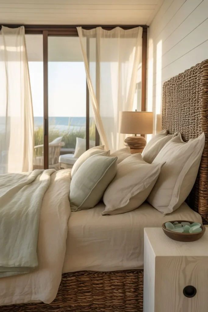 27 Summer Bedroom Ideas for a Fresh Breezy Vibe Coastal Seagrass and Linen Sanctuary
