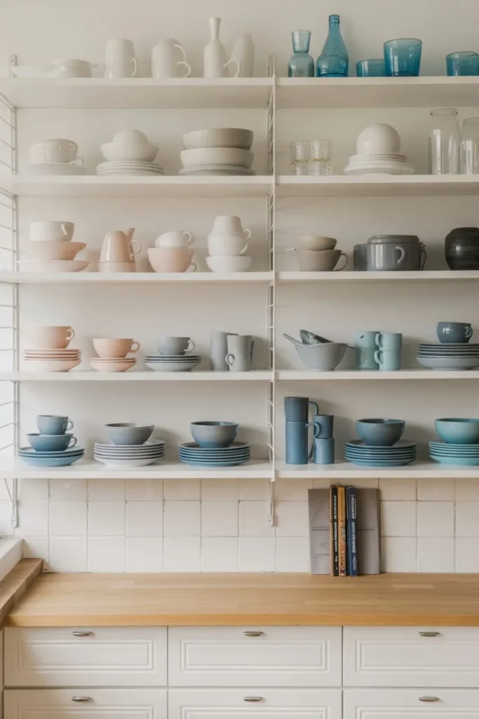 Color-Coordinated Shelf Styling