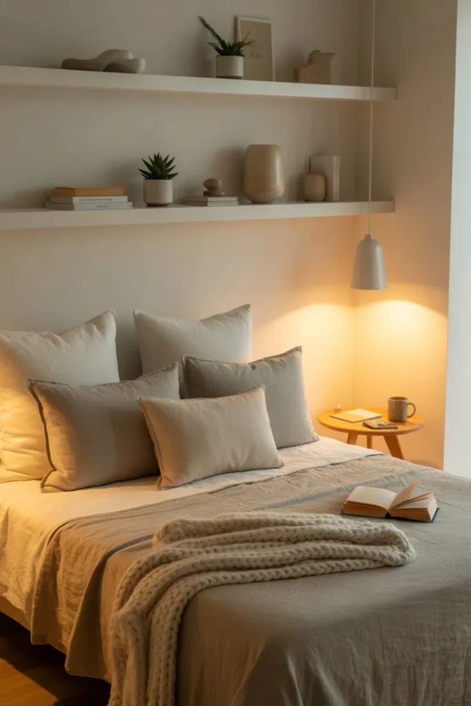 Compact Corner Bed Setup