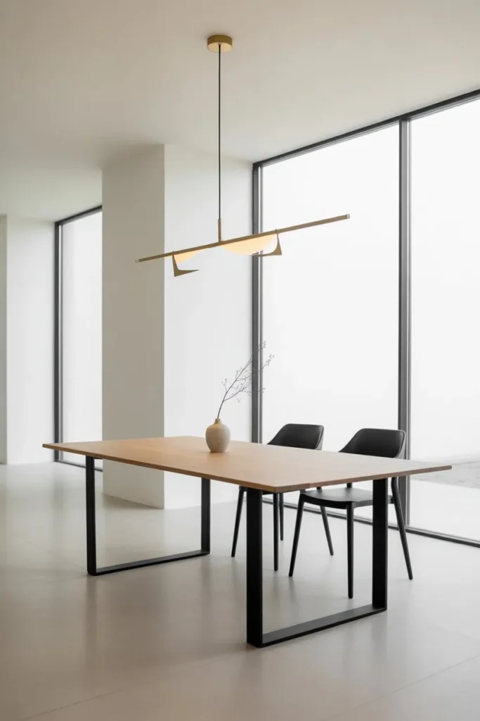 Contemporary Dining Room with Minimal Decor