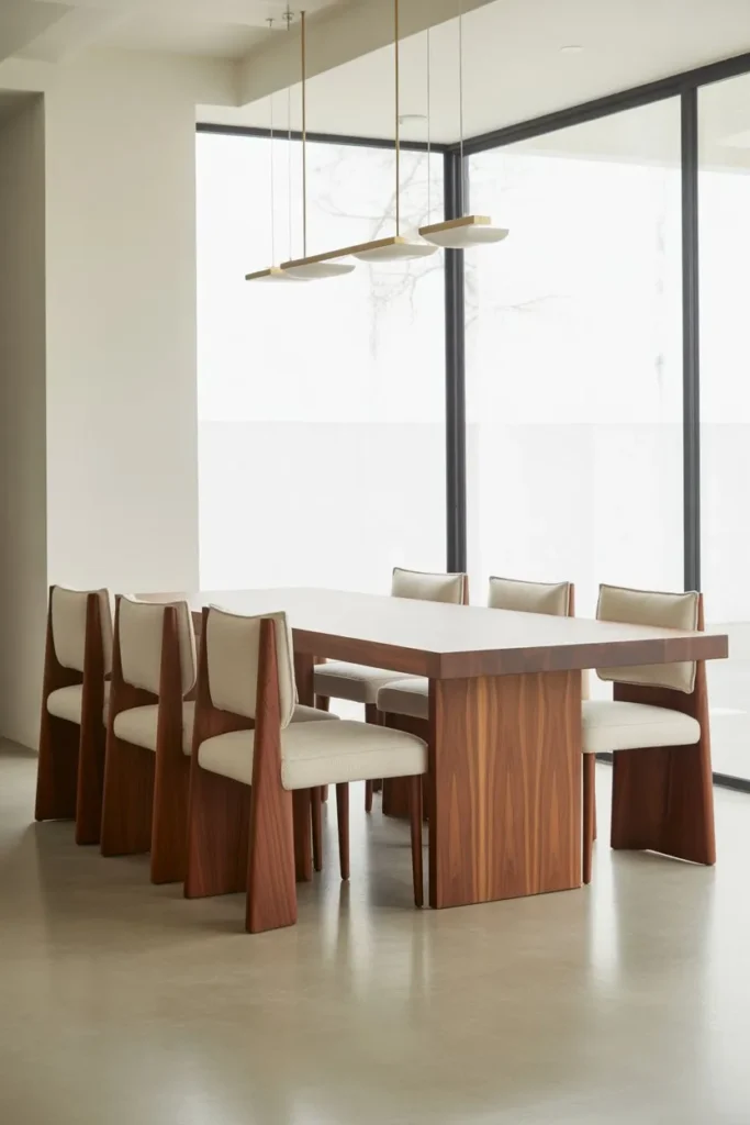 Contemporary Dining Room with Upholstered Chairs