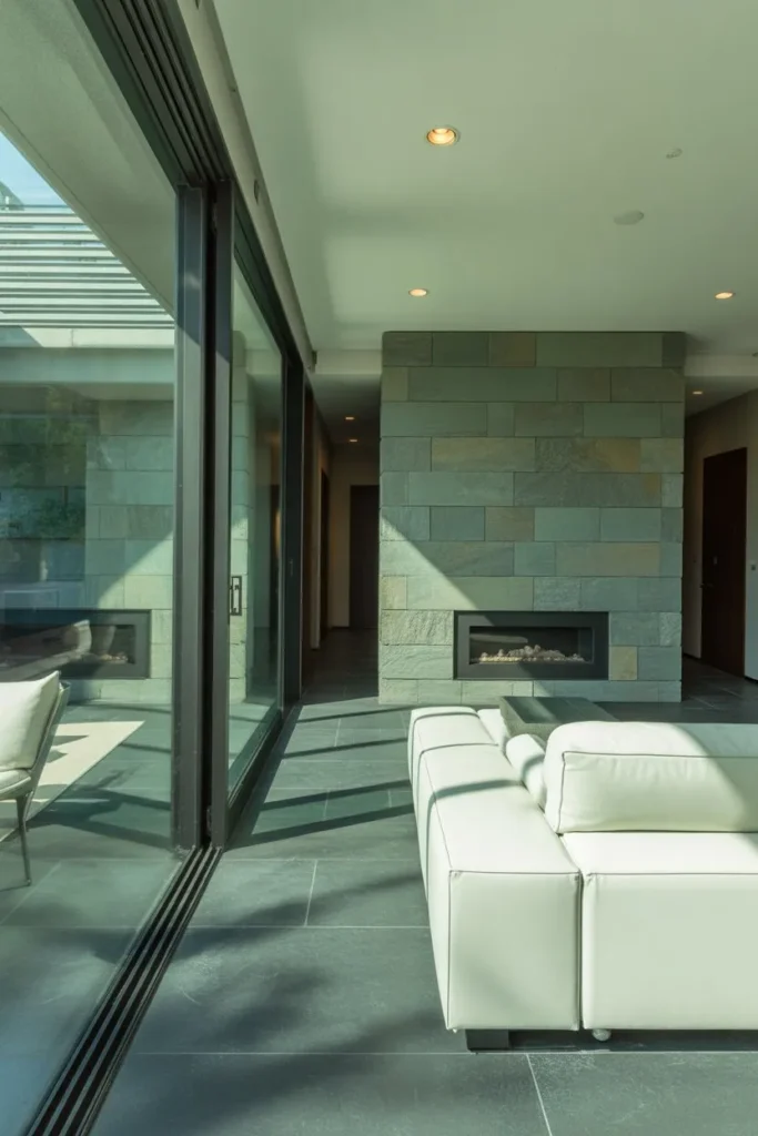 27 Sage Green Living Room Ideas for a Calm Aesthetic Contemporary Glass and Slate Suite