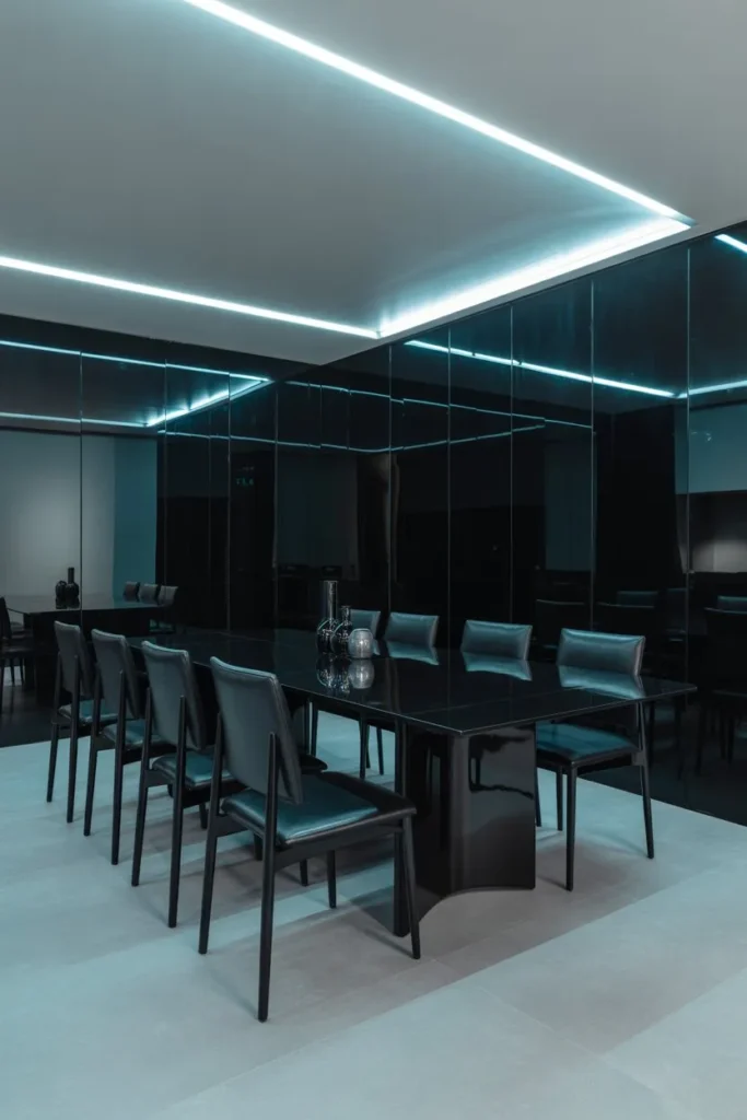Contemporary High-Gloss Monochrome Suite