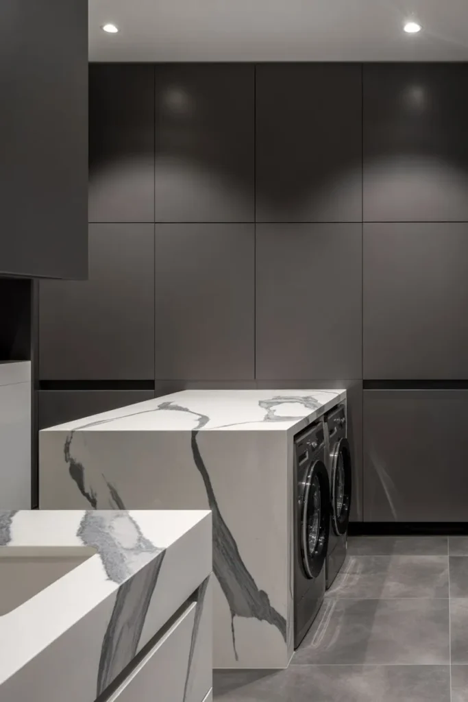 Contemporary Marble and Charcoal Suite