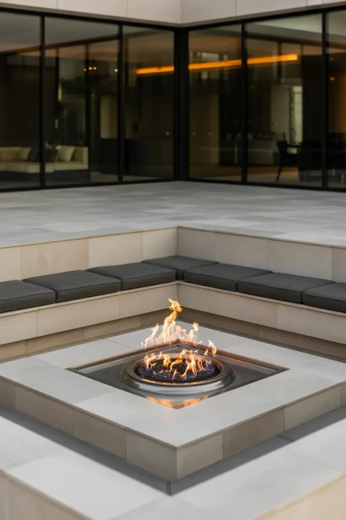27 Split Level Living Room Ideas for a Modern Flow Contemporary Sunken Fire Pit