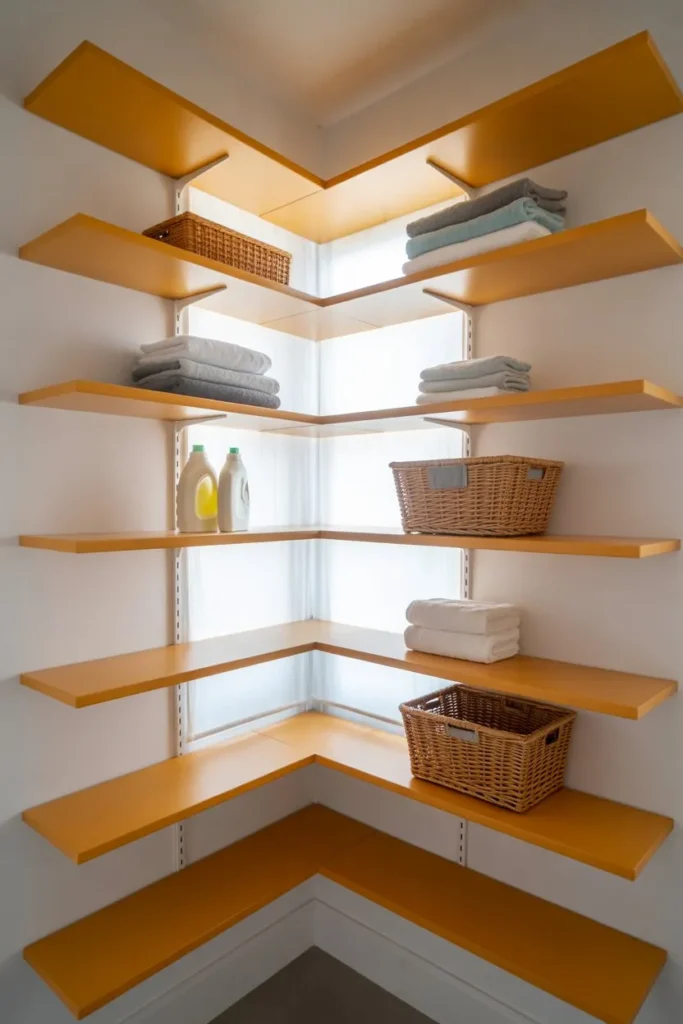 Corner Shelving for Unused Space