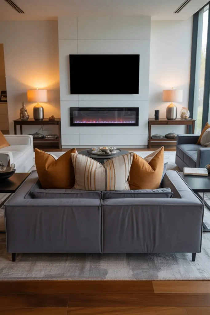 Couch Facing Focal Point for Better Orientation