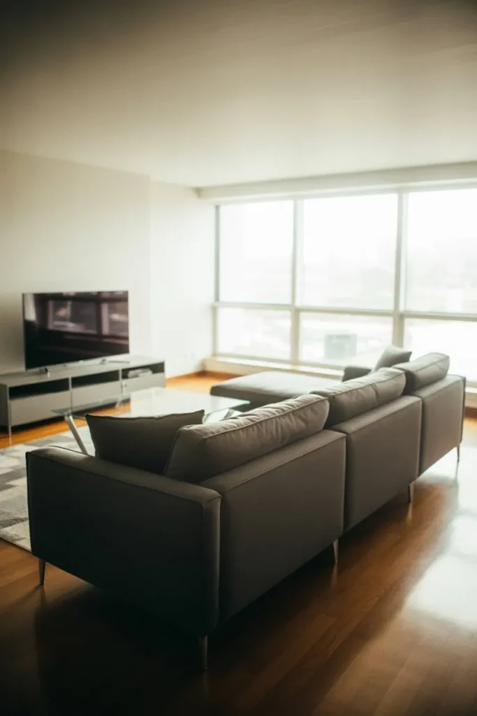 Couch Positioned for TV + Window Balance