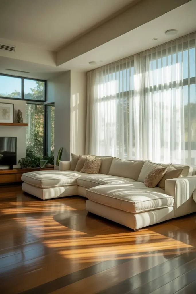 Couch Positioned to Maximize Natural Light