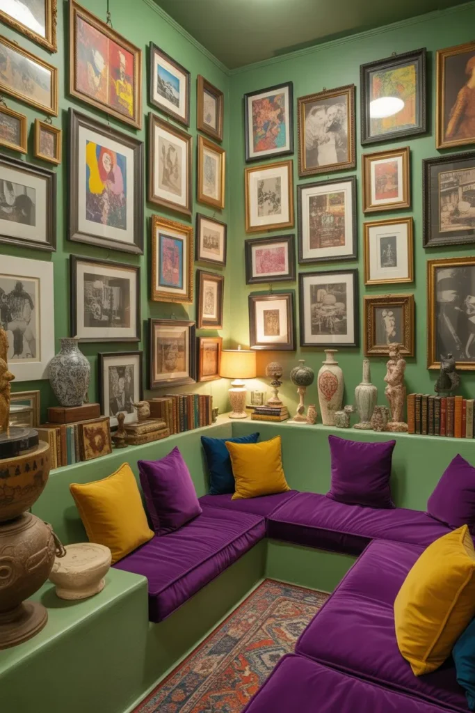 27 Sage Green Living Room Ideas for a Calm Aesthetic Eclectic Maximalist Treasure Pit