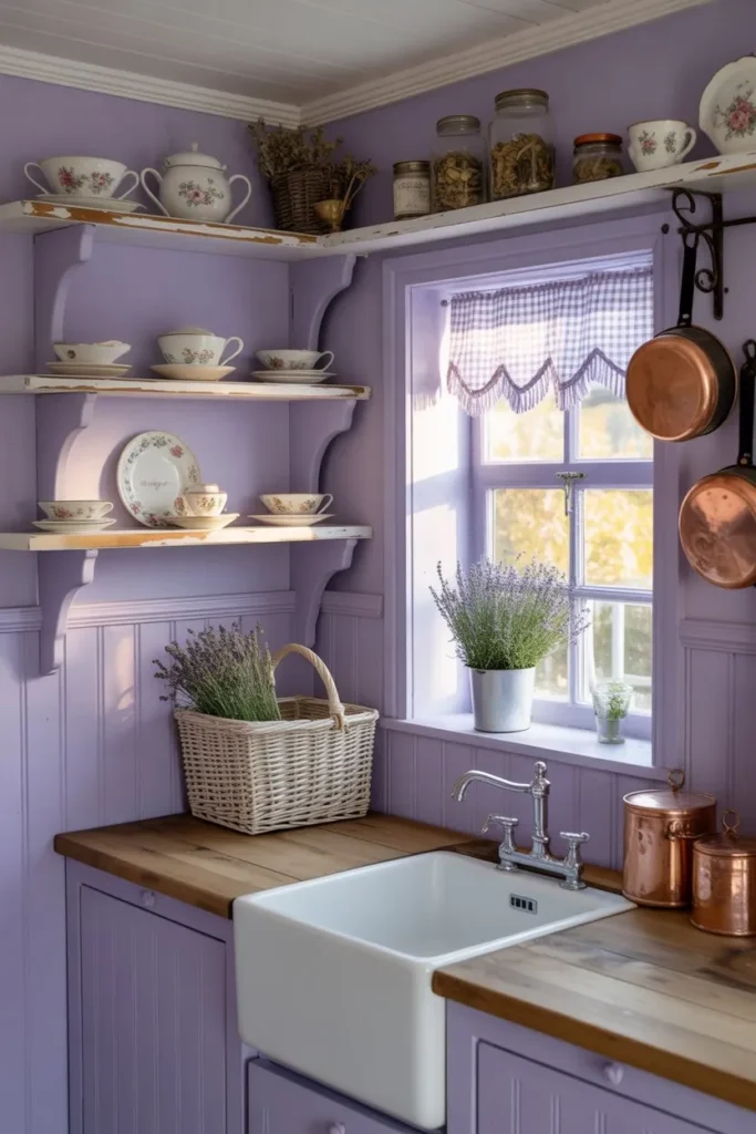 21 Narrow Kitchen Ideas to Maximize Every Inch Smartly English Countryside Lavender Cottage