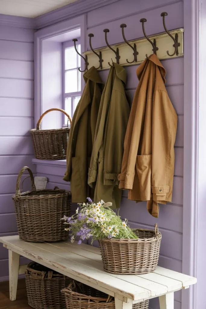 17 Small Mudroom Ideas for a Clean Entryway Look English Countryside Lavender Hall