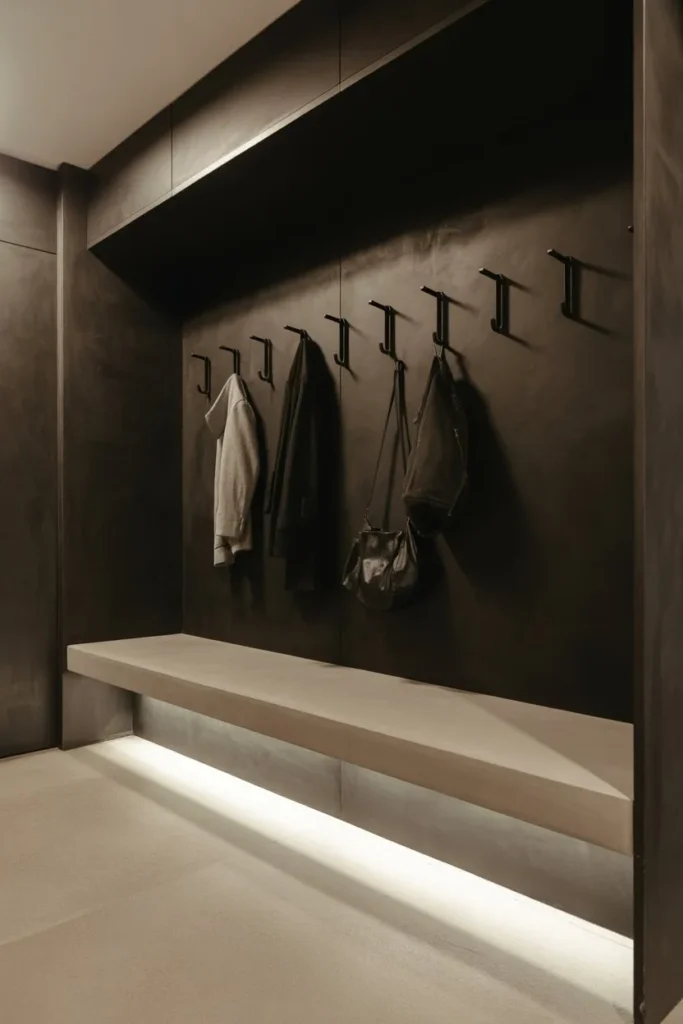 Floating Concrete Bench with Integrated Lights