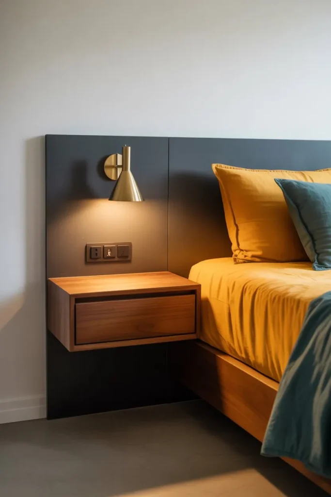 Floating Nightstands with Integrated Drawers