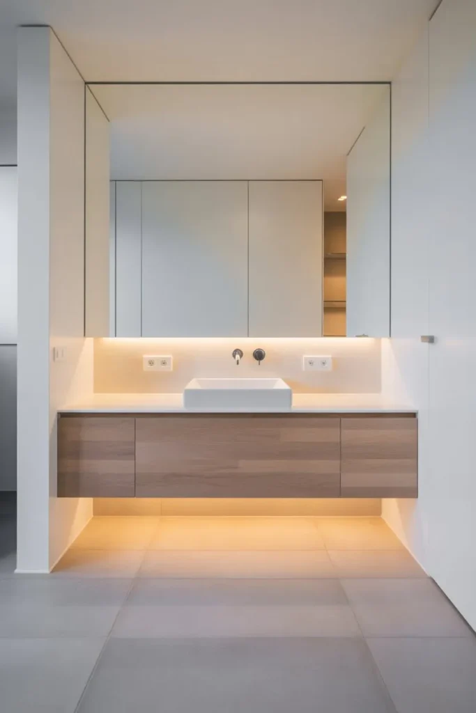 Floating Vanity for Open Floor Feel