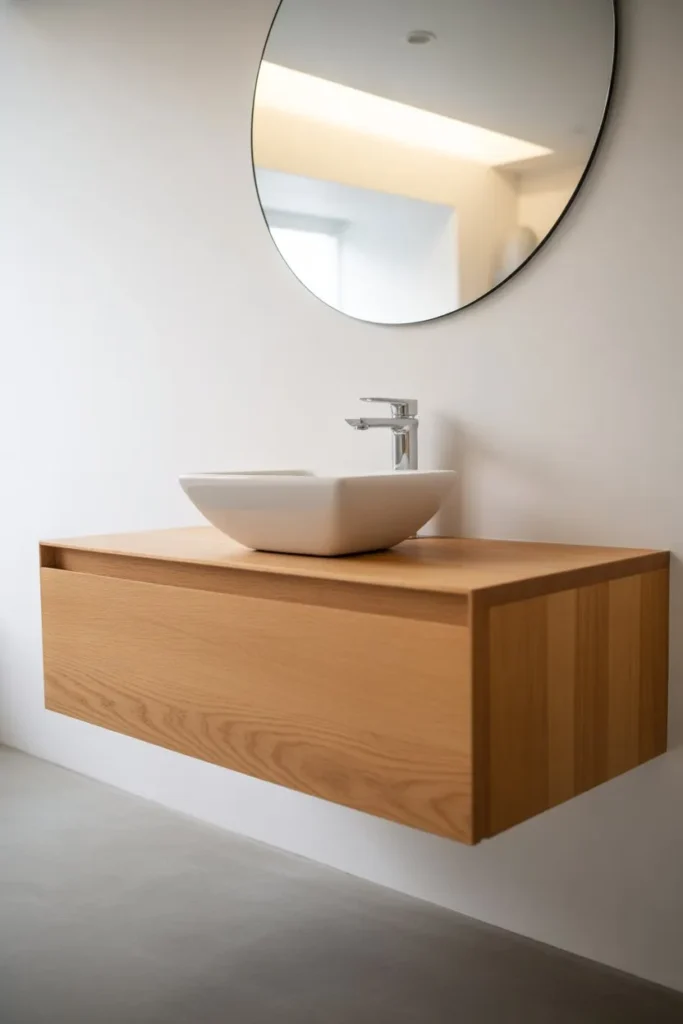 Floating Vanity for a Clean Look