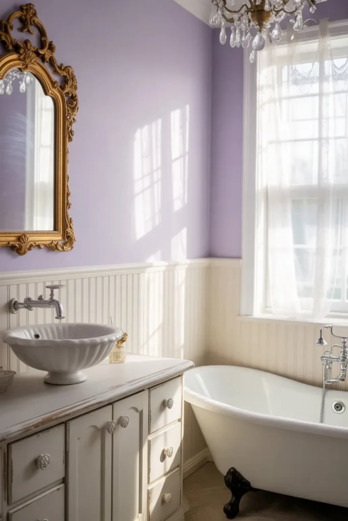13 Vintage Bathroom Ideas for a Timeless Elegant Look French Provincial Lavender Sanctuary