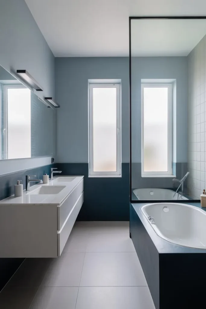 Fully Balanced Bathroom Paint Color Design