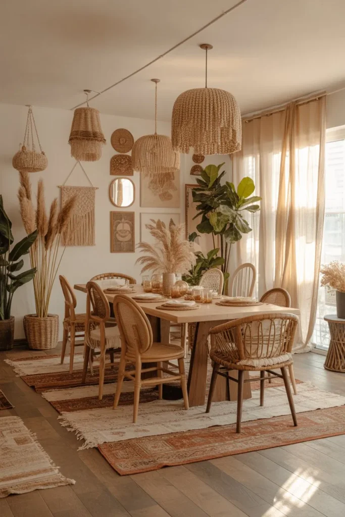 Fully Balanced Boho Dining Room Design