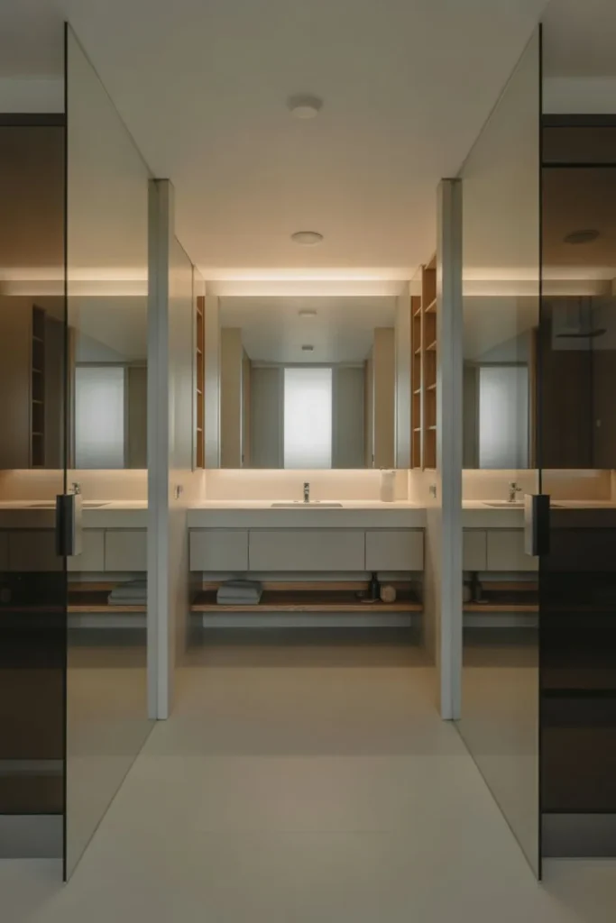 Fully Balanced Modern Bathroom Layout