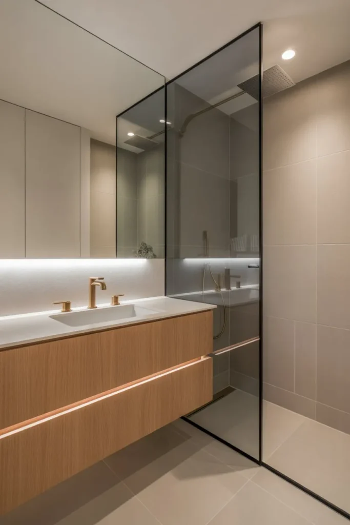 Fully Balanced Small Master Bath Layout