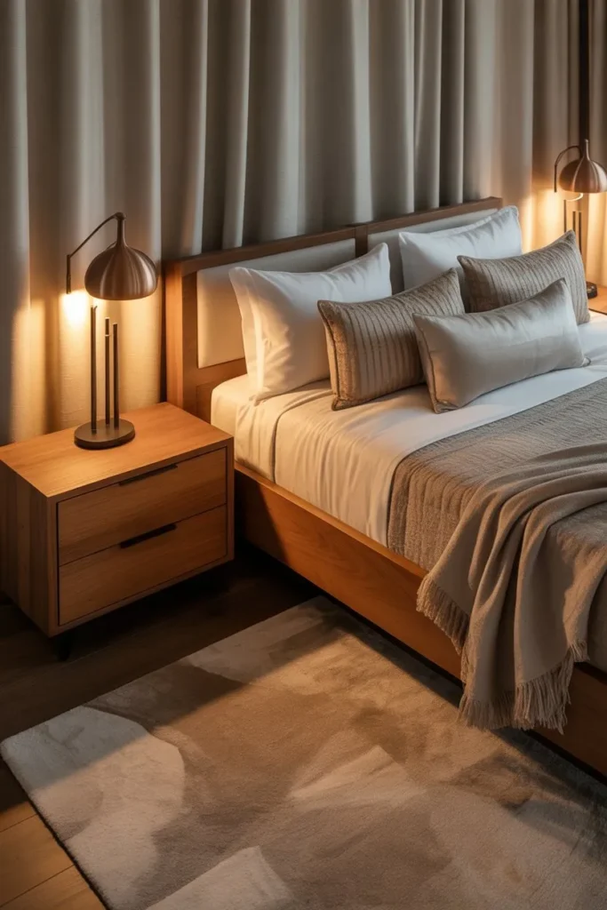 Fully Balanced Urban Bronze Bedroom Design