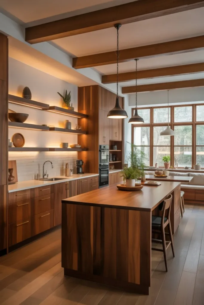 Fully Balanced Wood Kitchen Design