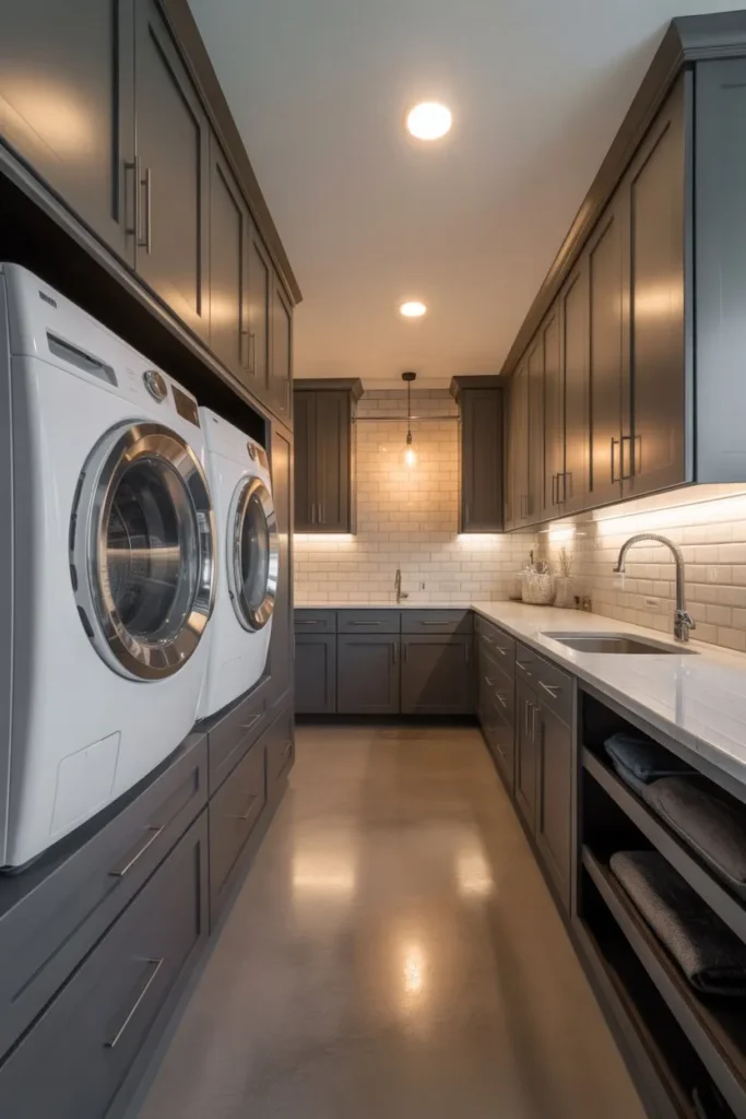 Fully Optimized Modern Laundry Room Design