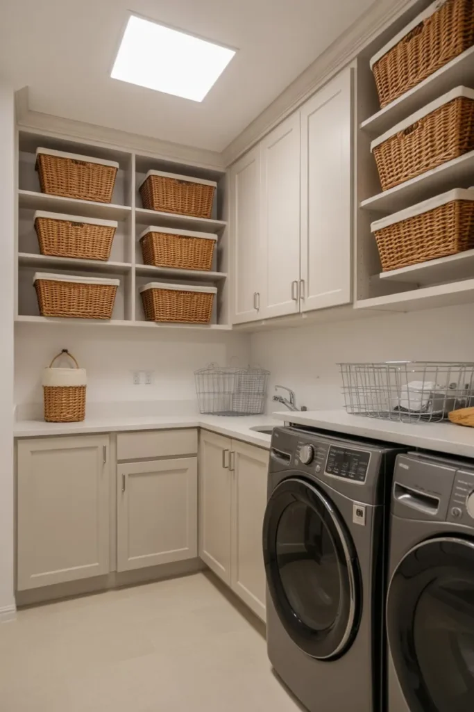 Fully Organized Laundry Room Setup