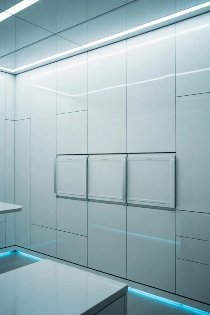 Futuristic All-White Lab