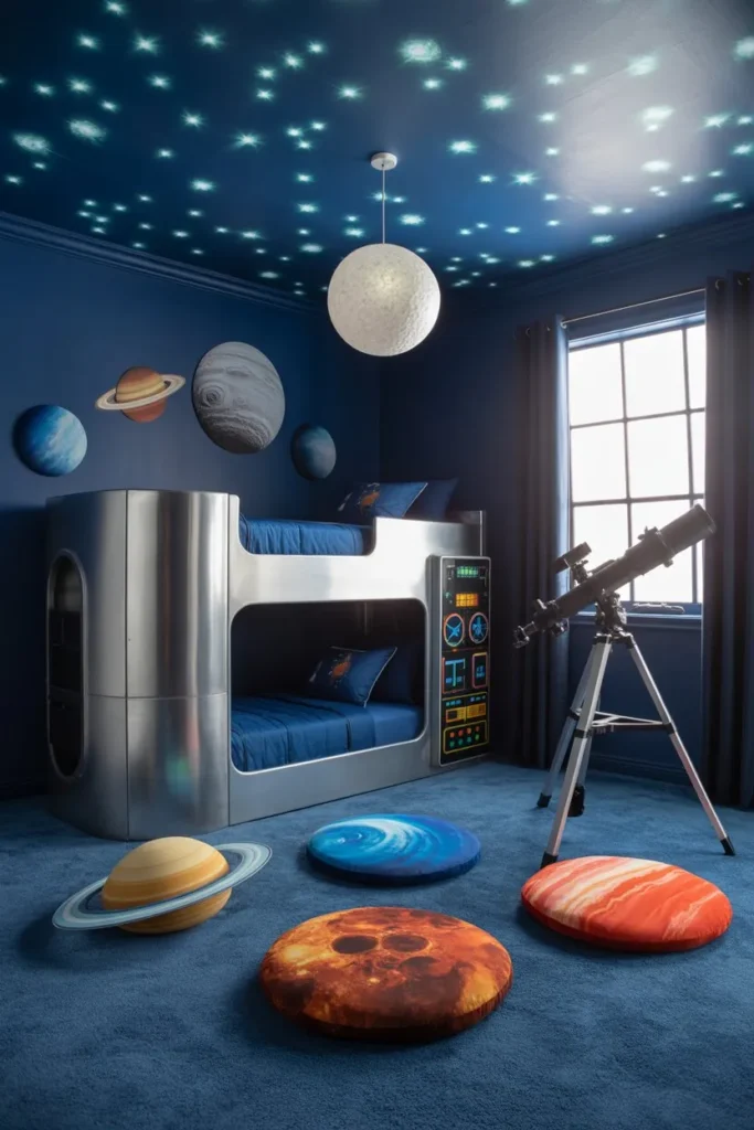13 Kids Room Decor Ideas for a Fun Stylish Space Galactic Space Station Glow